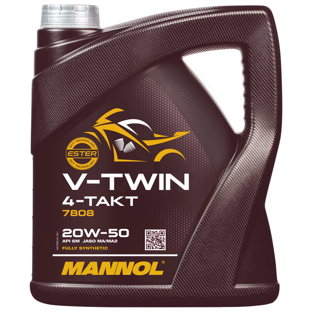 روغن موتورسیکلت مانول V-TWIN چهار زمانه 20W-50 حجم 4 لیتر
