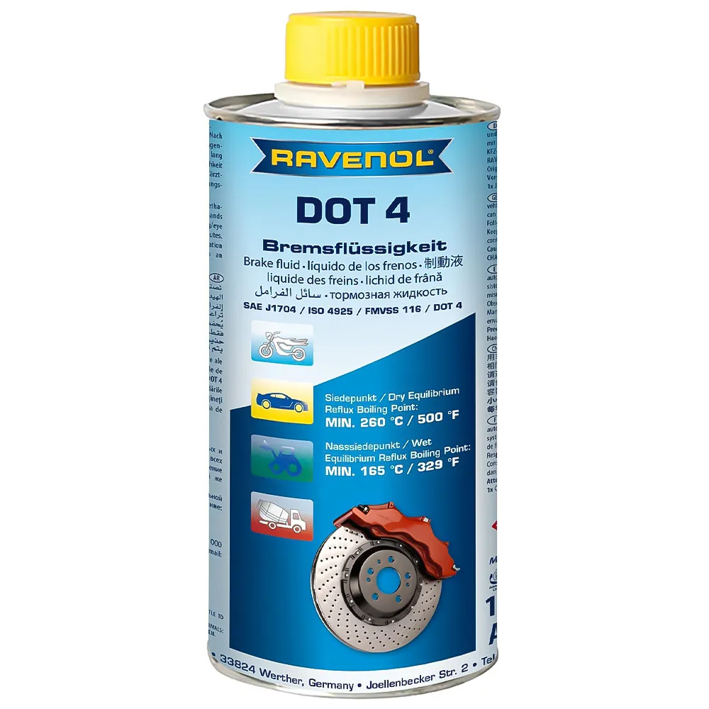 روغن ترمز راونول DOT4 حجم 1 لیتر