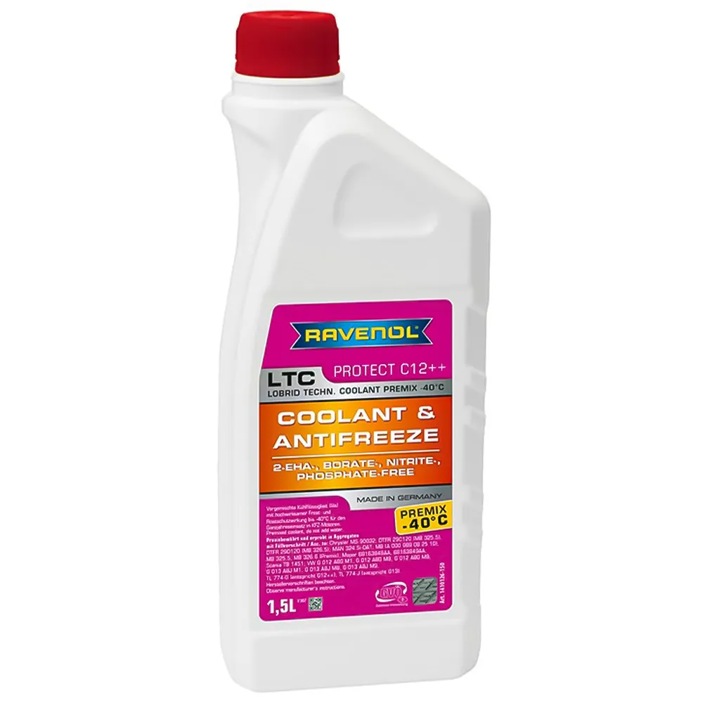 کولانت و ضدیخ راونول LTC قرمز ++G12 حجم 1.5 لیتر